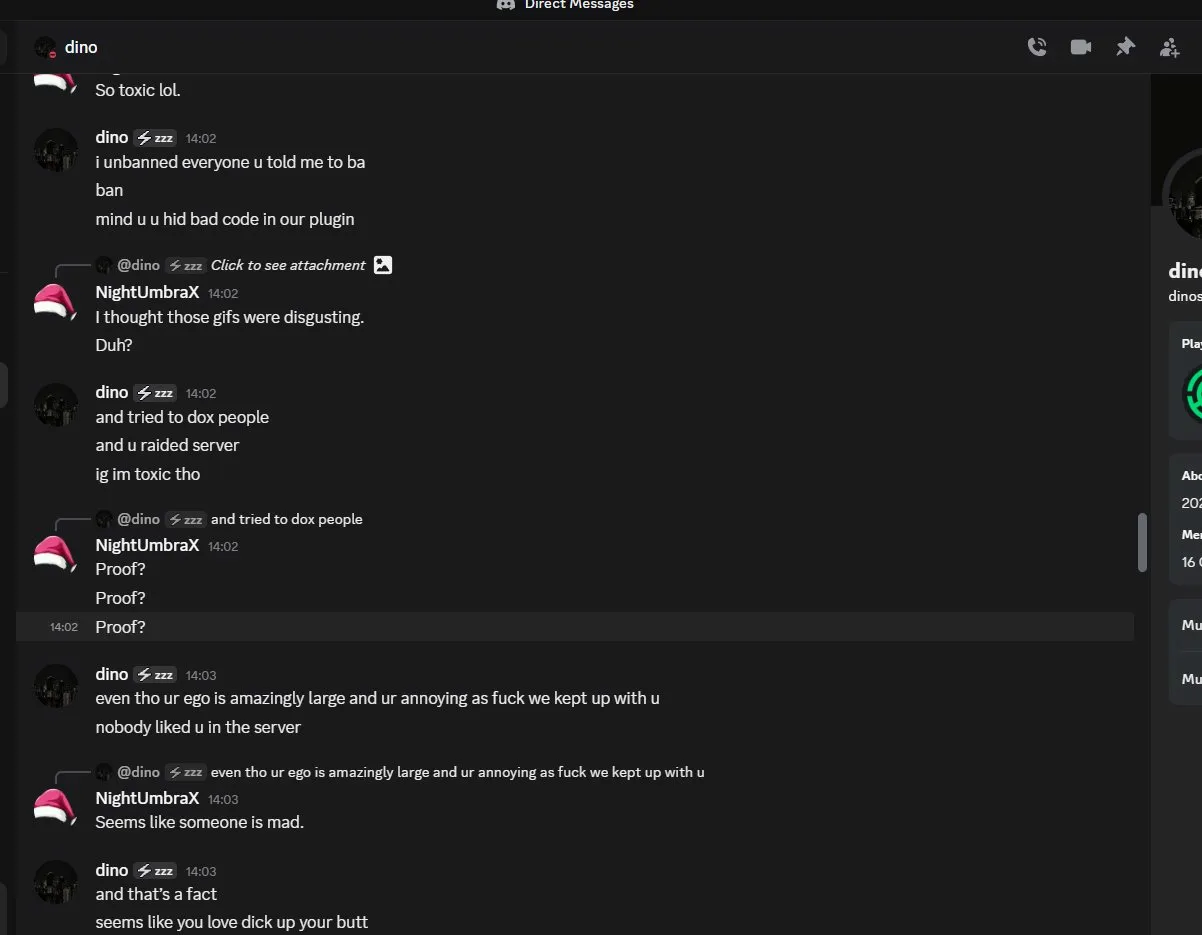 Dino admits unbanning EV15ER8R